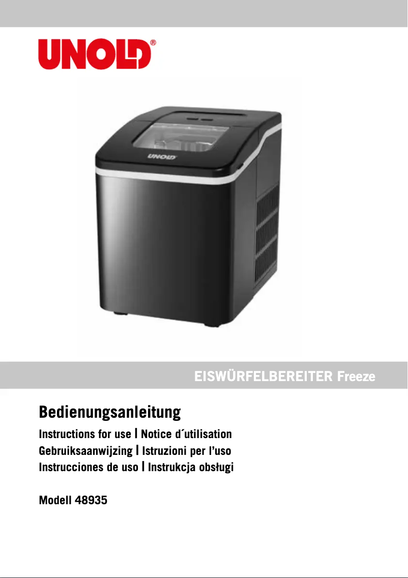 Page n°1 - Manuel utilisateur Unold Freeze 48935