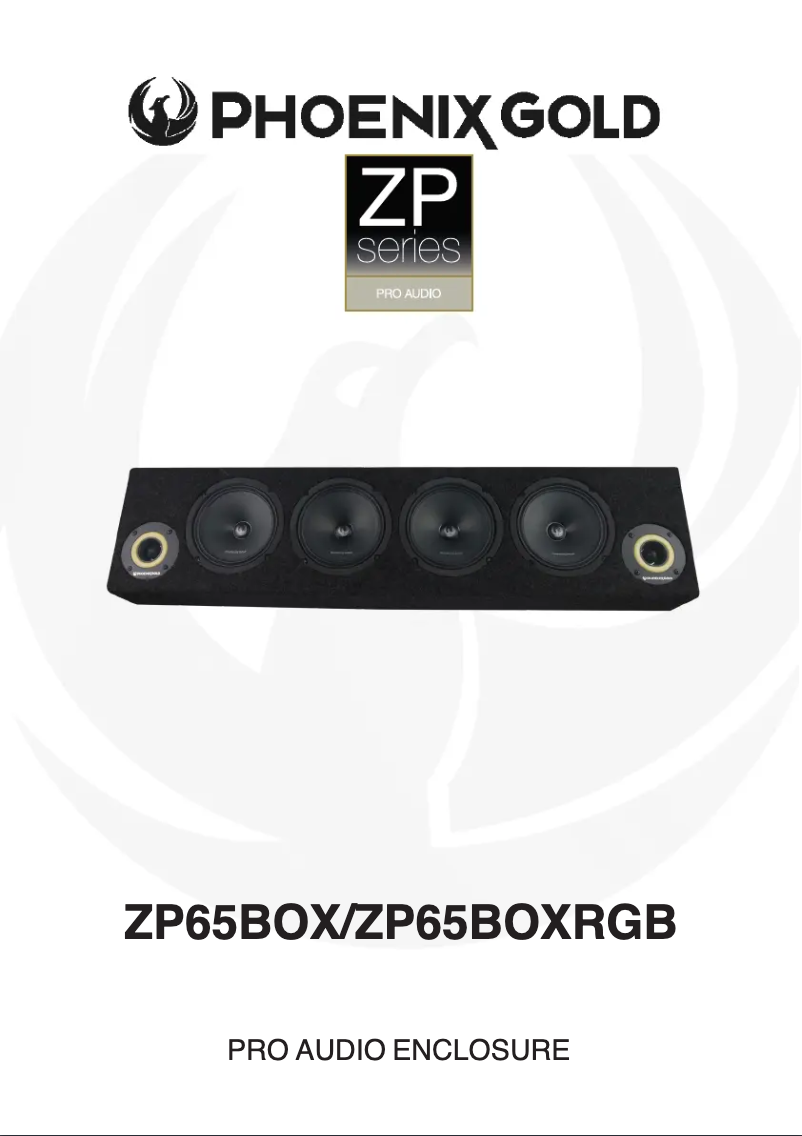 Page 1 de la notice Manuel utilisateur Phoenix Gold ZP65BOX