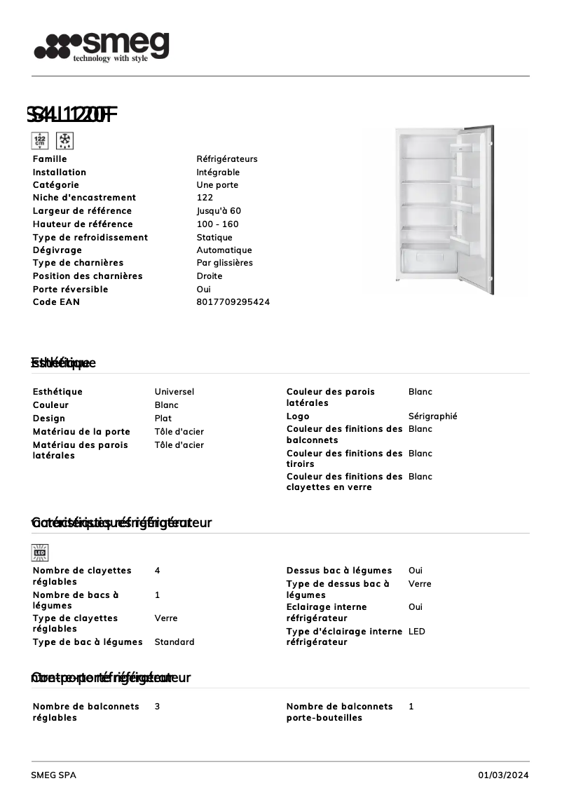Image de la première page du manuel de l'appareil S4L120F