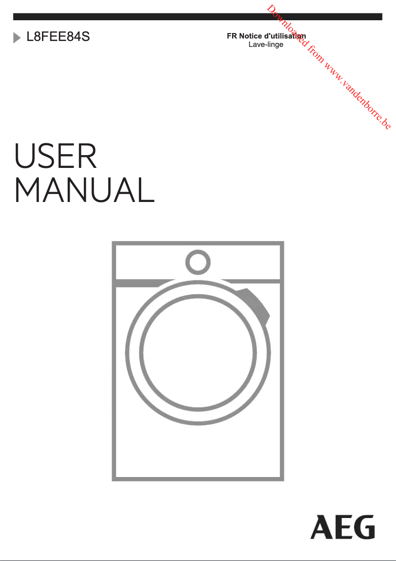 Página 1 del manual Ficha técnica AEG L8FEE84S