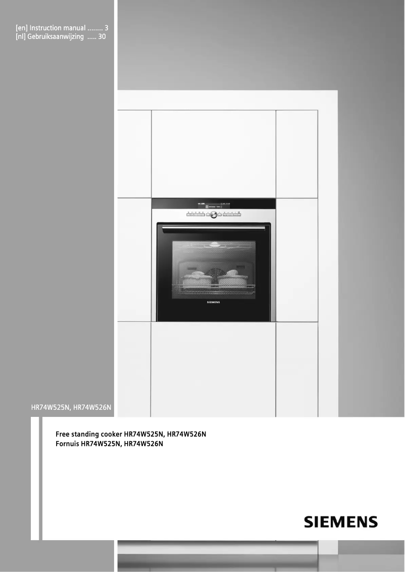 Image de la première page du manuel de l'appareil HR74W526N