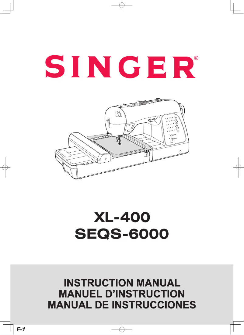 Page n°1 - Manuel utilisateur Singer Futura XL-400
