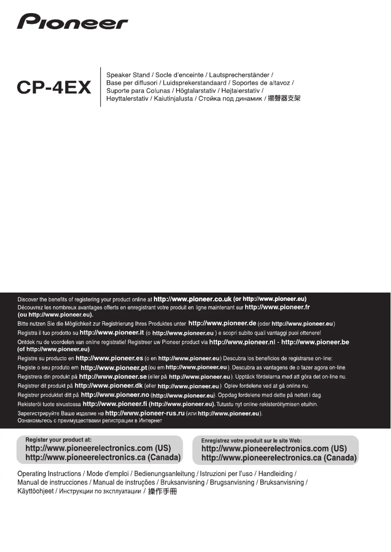 Página 1 del manual Manual de usuario Pioneer CP-4EX