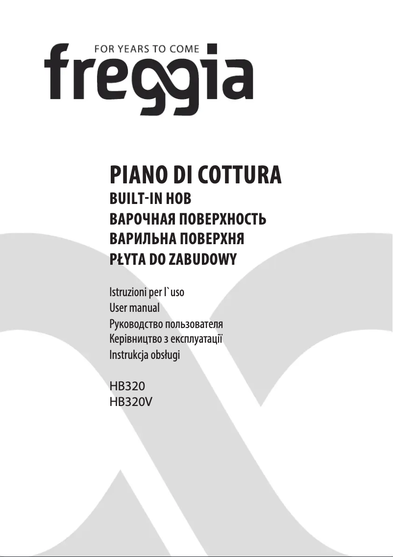 Page n°1 - Manuel utilisateur Freggia HB320X