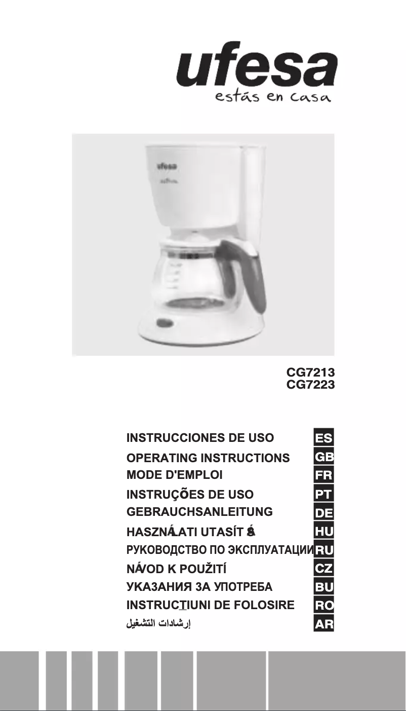 Page n°1 - Manuel utilisateur Ufesa CG7213