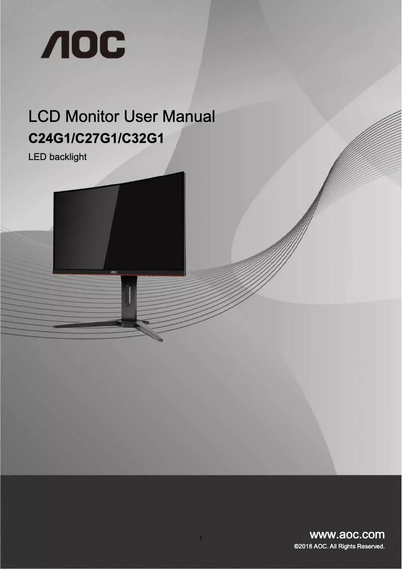 Page n°1 - Manuel utilisateur AOC CQ27G1