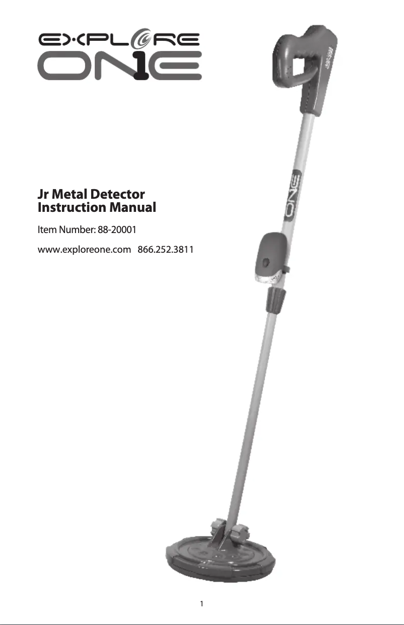Image de la première page du manuel de l'appareil Jr Metal Detector