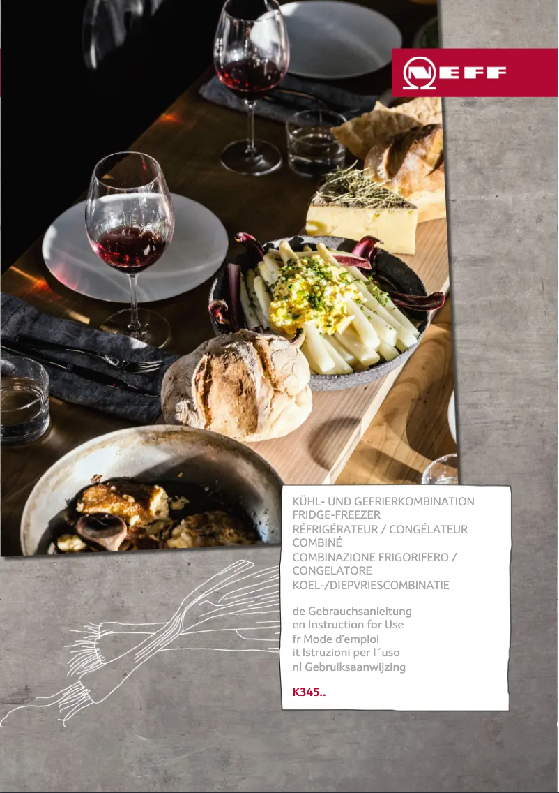 Page 1 de la notice Manuel d'utilisation et d'entretien Neff K8345X0