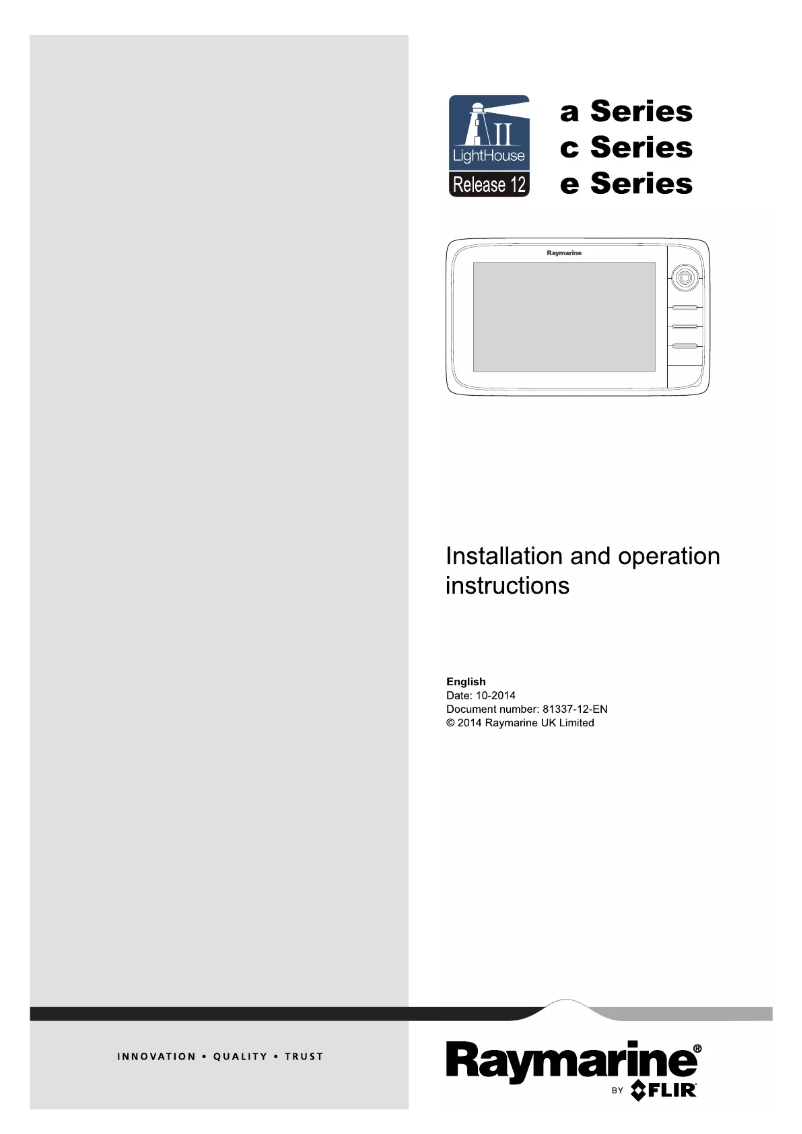 Page n°1 - Manuel utilisateur Raymarine e7D