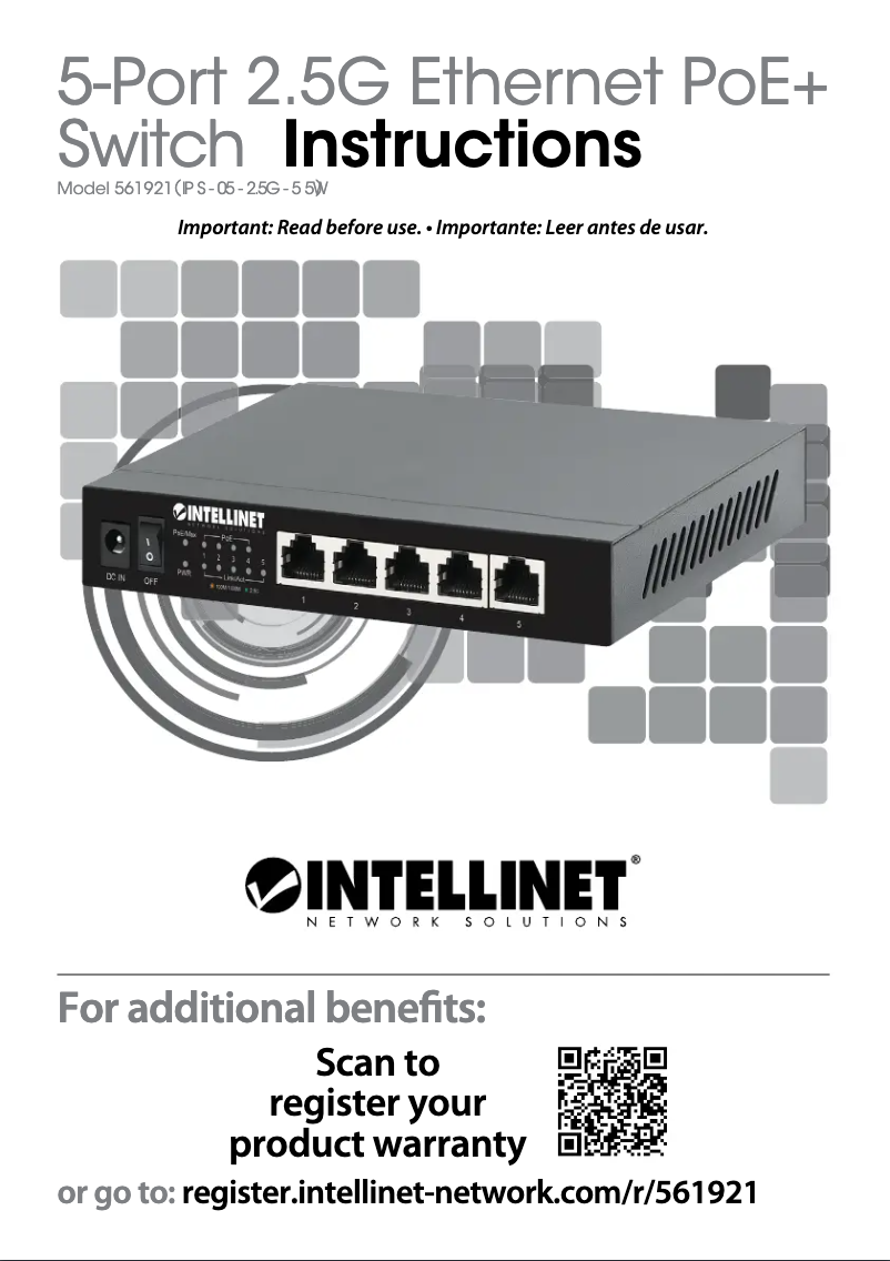 Page 1 de la notice Manuel utilisateur Intellinet 561921