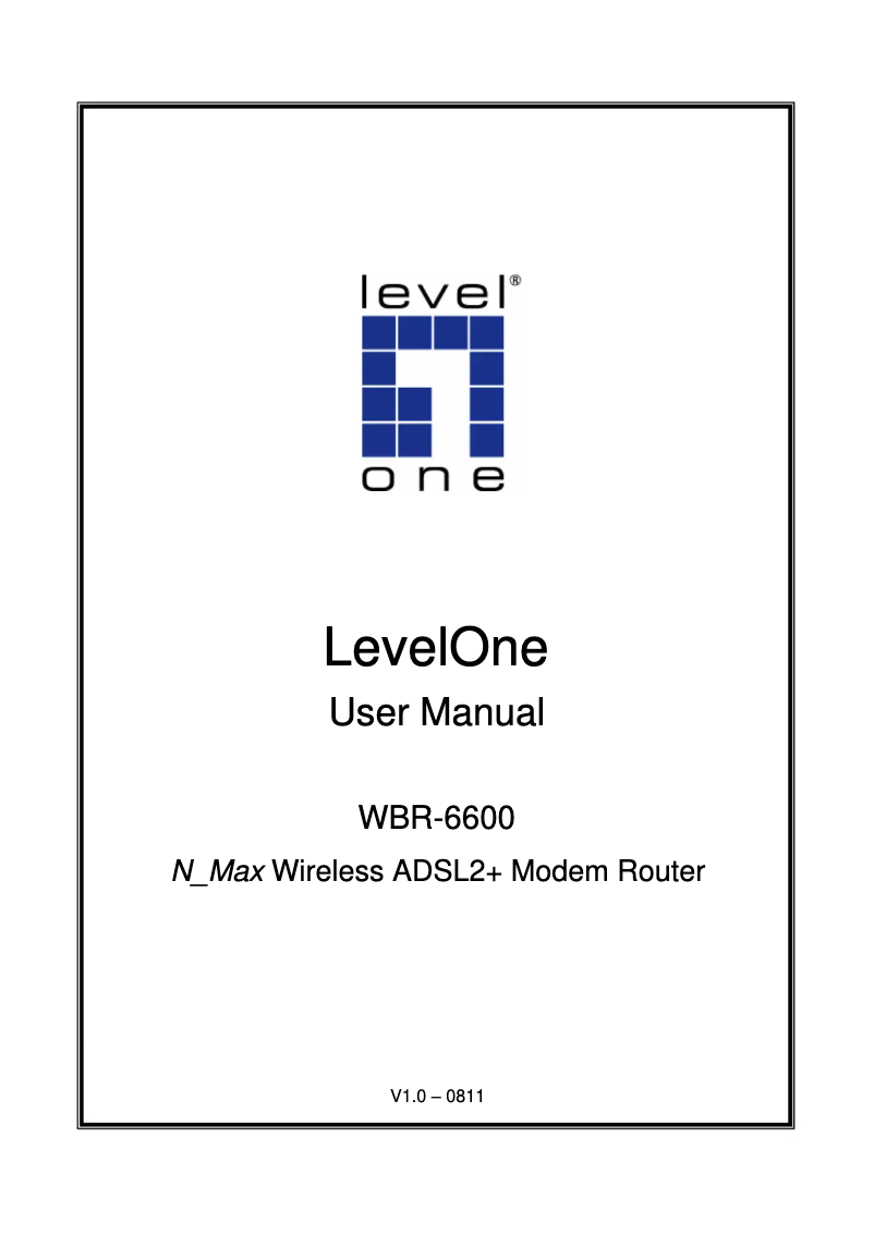 Page n°1 - Manuel utilisateur LevelOne WBR-6600B