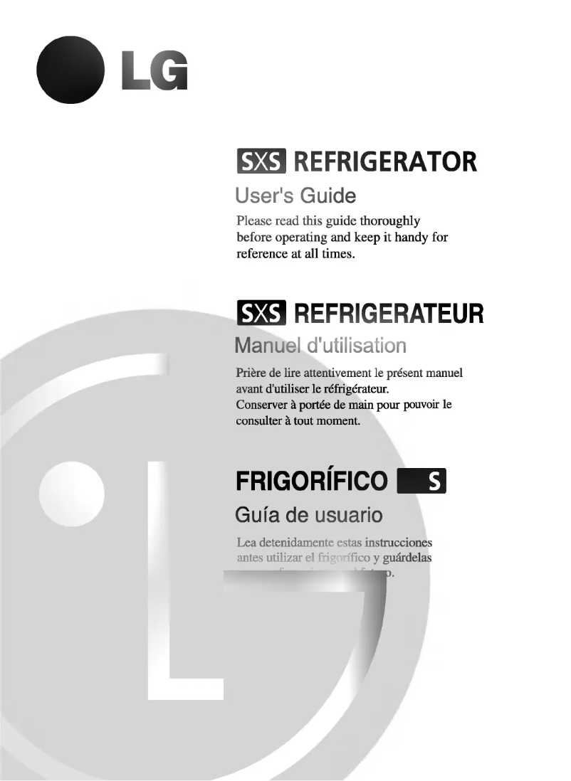 Page 1 de la notice Manuel utilisateur LG GR-L197CVQA