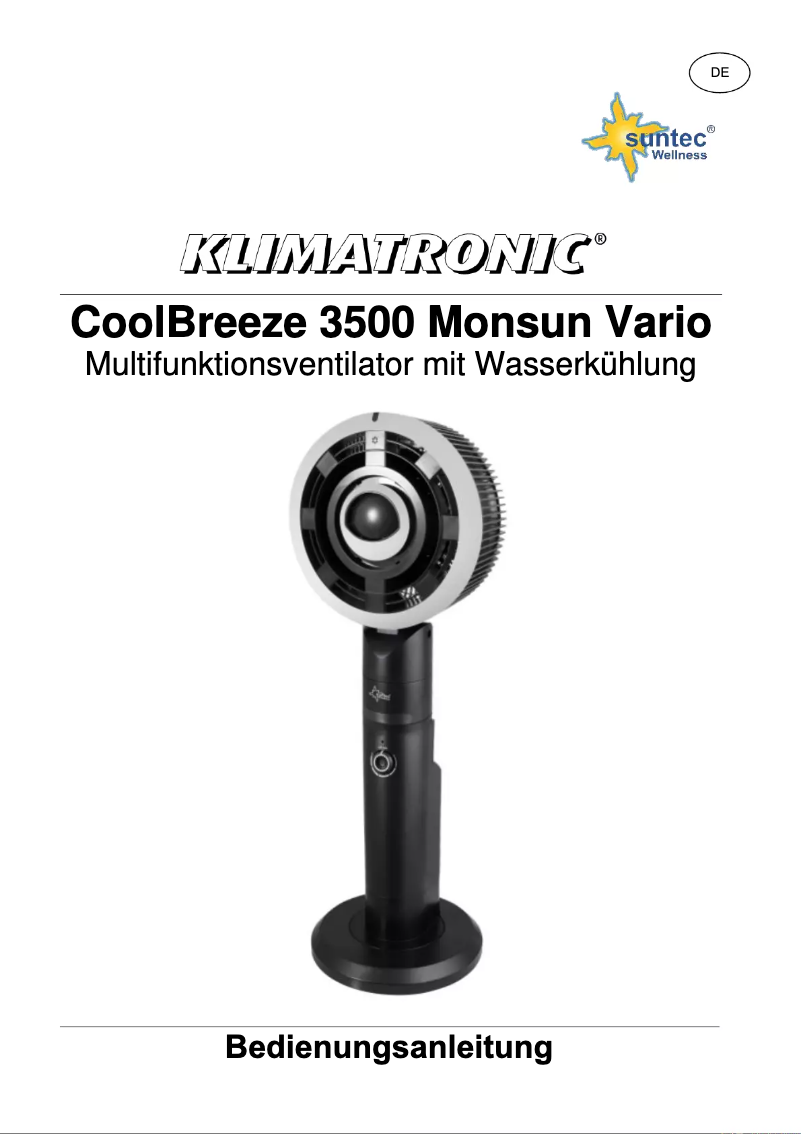 Página 1 del manual Manual de usuario Suntec CoolBreeze 3500 Monsun Vario