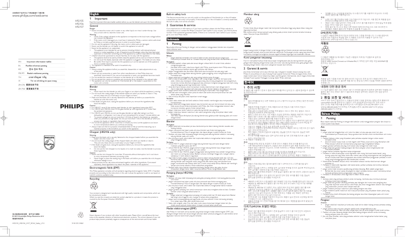 Page n°1 - Brochure Philips Daily Collection HR2107