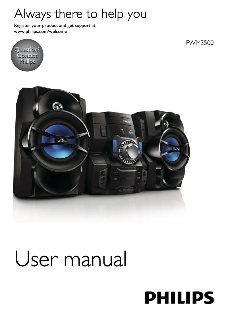 Page 1 de la notice Manuel utilisateur Philips FWM3500X