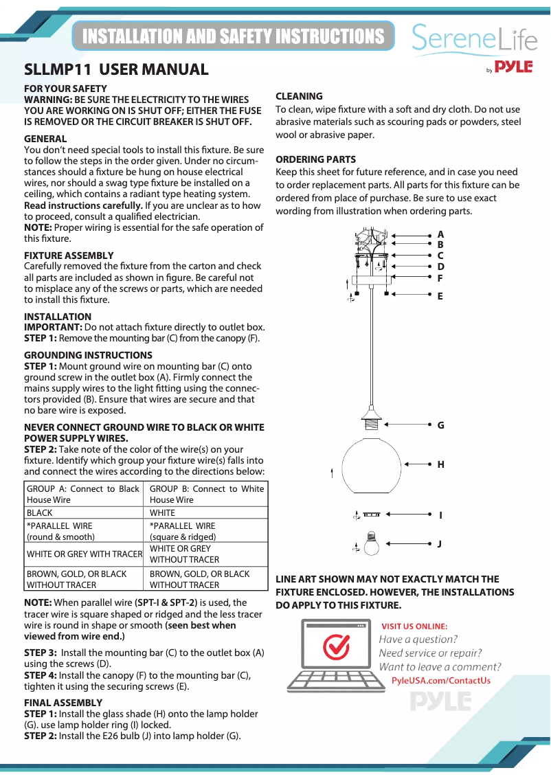 Image de la première page du manuel de l'appareil SLLMP11