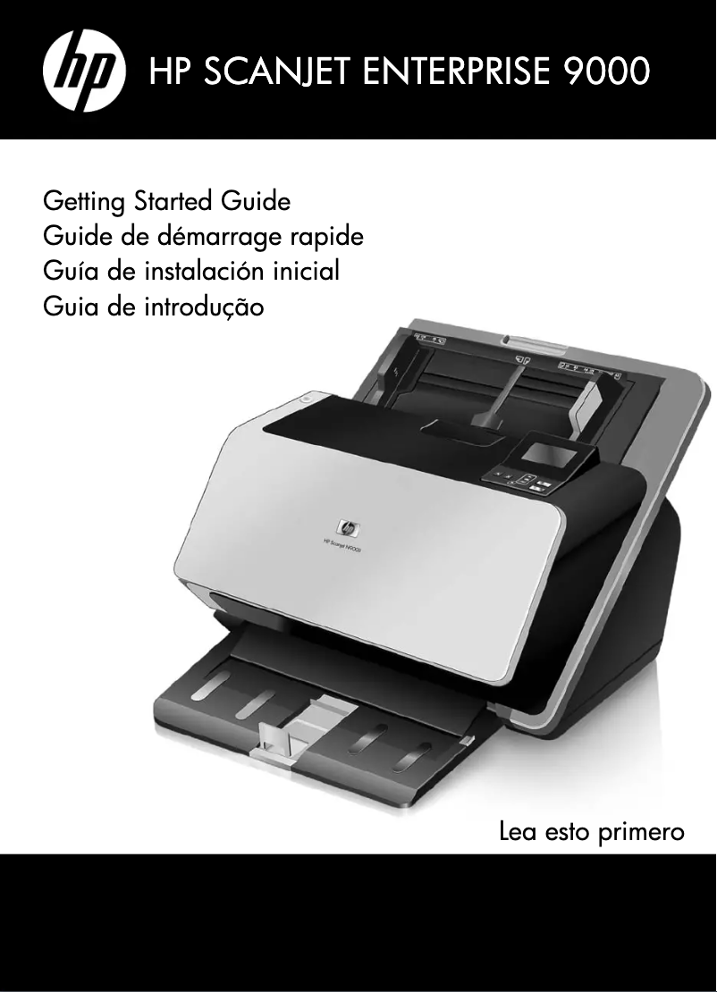 Image de la première page du manuel de l'appareil ScanJet Enterprise 9000