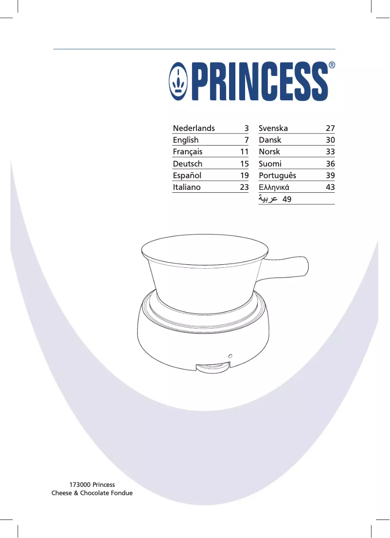 Page 1 de la notice Manuel utilisateur Princess Cheese and Chocolate 173000