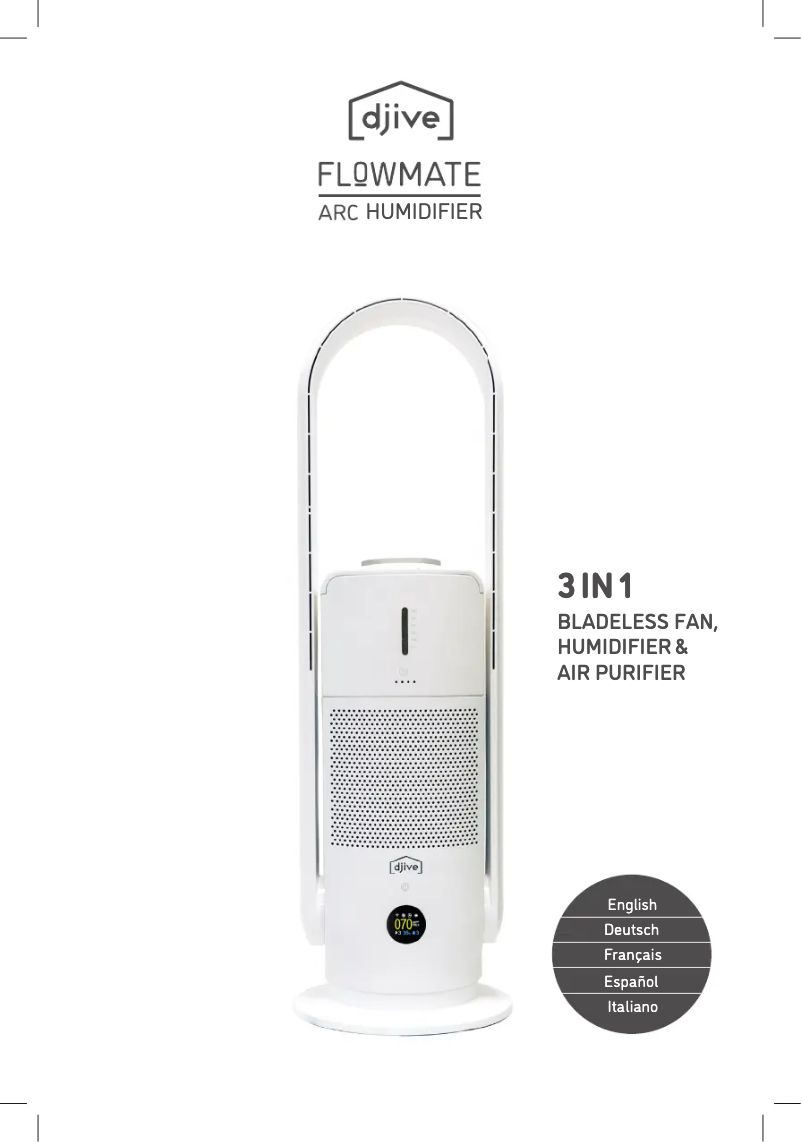 Page 1 de la notice Manuel utilisateur Djive Flowmate ARC Humidifier