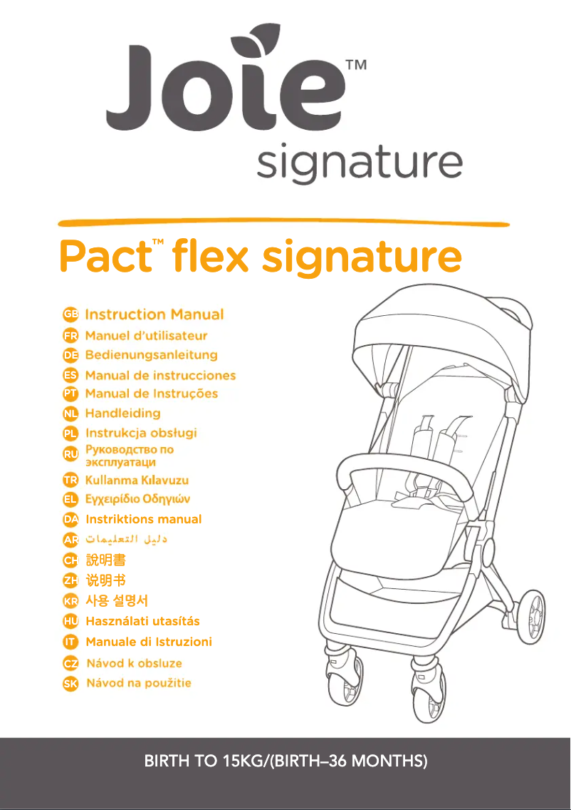 Page 1 de la notice Manuel utilisateur Joie Pact Flex Signature
