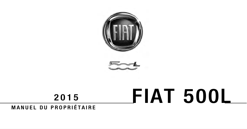 Page 1 de la notice Manuel utilisateur Fiat 500L (2015)