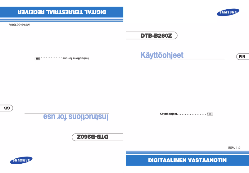 Page 1 de la notice Manuel utilisateur Samsung DTB-B260