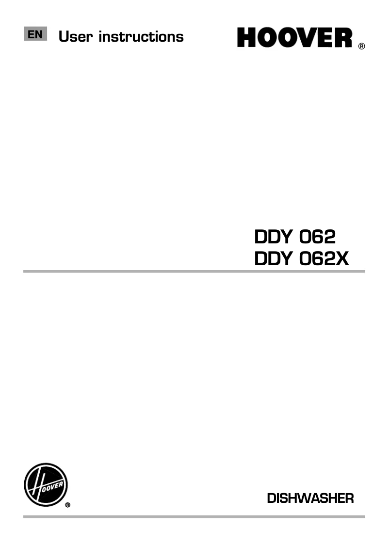 Image de la première page du manuel de l'appareil DDY 062X-AUS