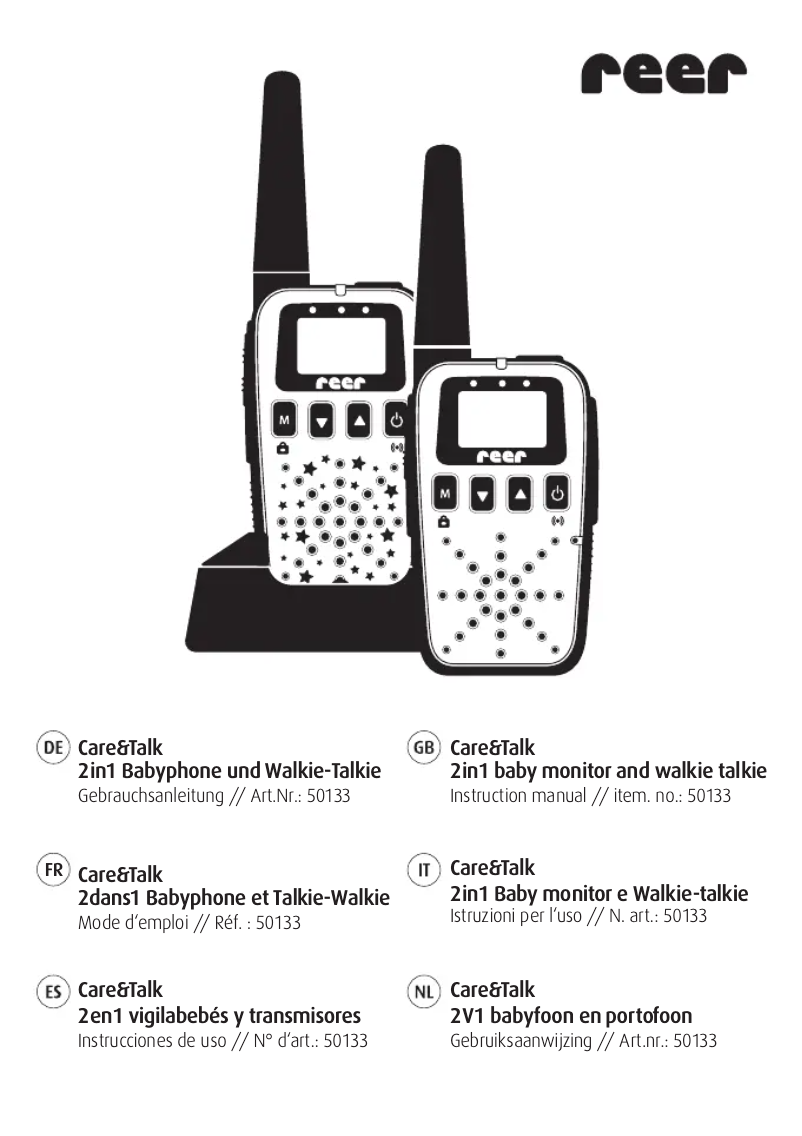 Page n°1 - Manuel utilisateur Reer Care&Talk 50133