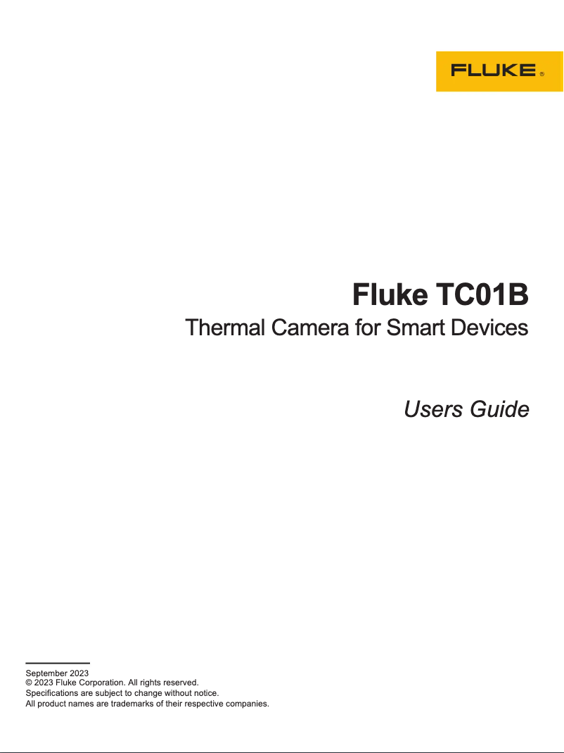 Page n°1 - Manuel utilisateur Fluke iSee TC01A