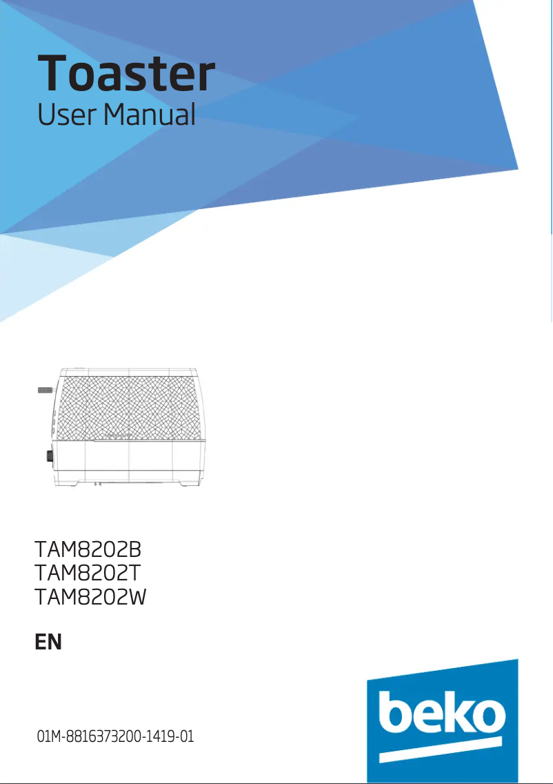 Page 1 de la notice Manuel utilisateur Beko TAM8202