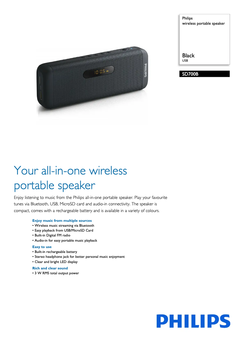 Image de la première page du manuel de l'appareil SD700