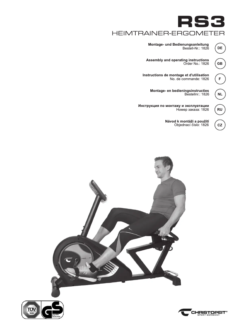 Page n°1 - Manuel utilisateur Christopeit RS 3