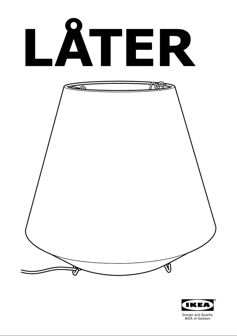 Page 1 de la notice Manuel utilisateur Ikea LATER