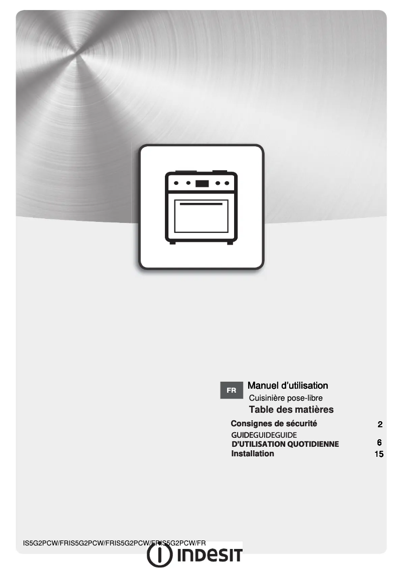 Page n°1 - Manuel utilisateur Indesit IS5G2PCW