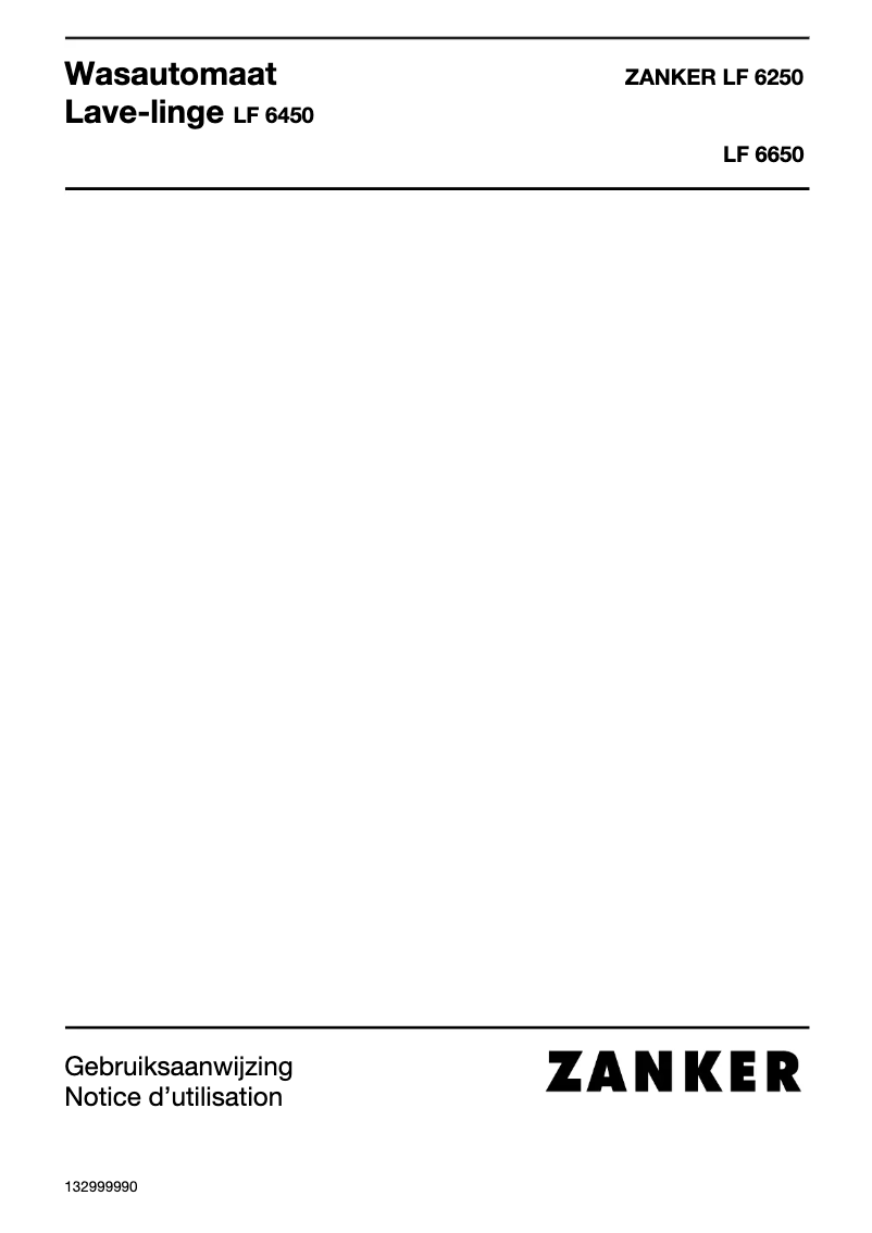 Page 1 de la notice Manuel utilisateur Zanker LF6250