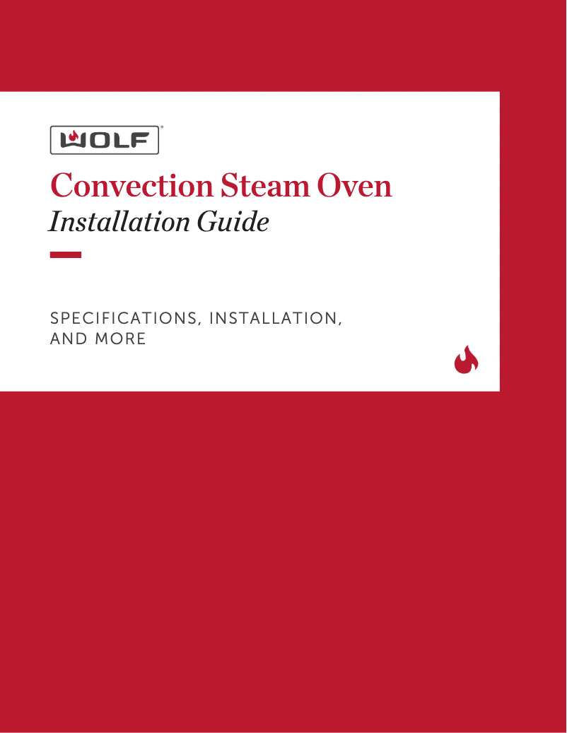 Page n°1 - Guide d'installation Wolf CSO3050CT