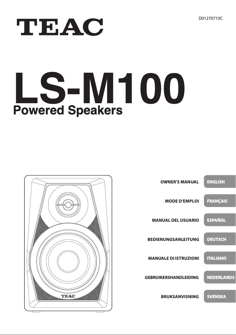Page 1 de la notice Manuel utilisateur Teac LS-M100