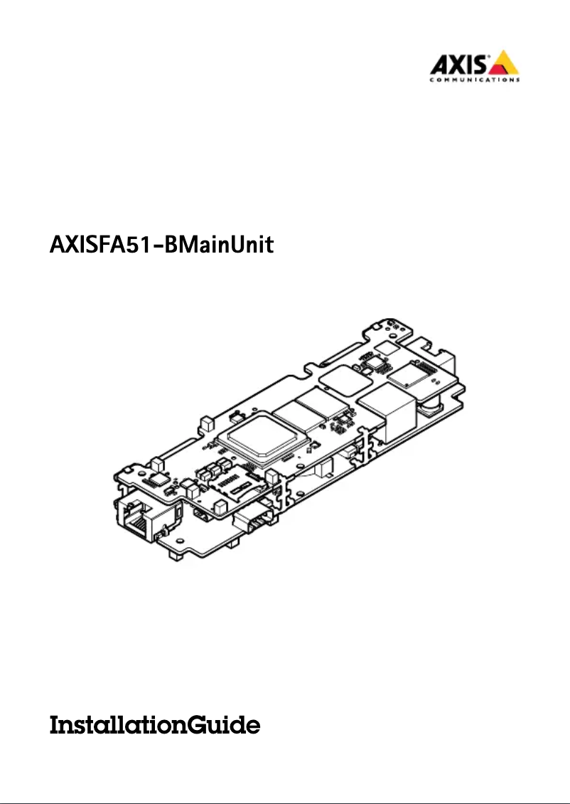 Page 1 de la notice Manuel utilisateur Axis FA51-B