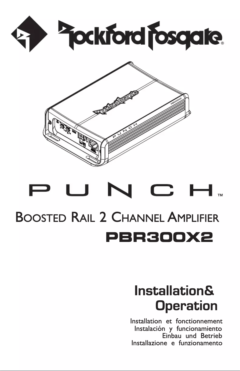 Page 1 de la notice Manuel utilisateur Rockford Fosgate Punch PBR400X4D