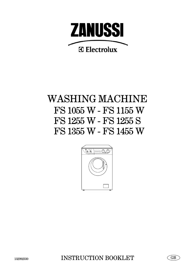 Page 1 de la notice Manuel utilisateur Zanussi-Electrolux FS 1255 W