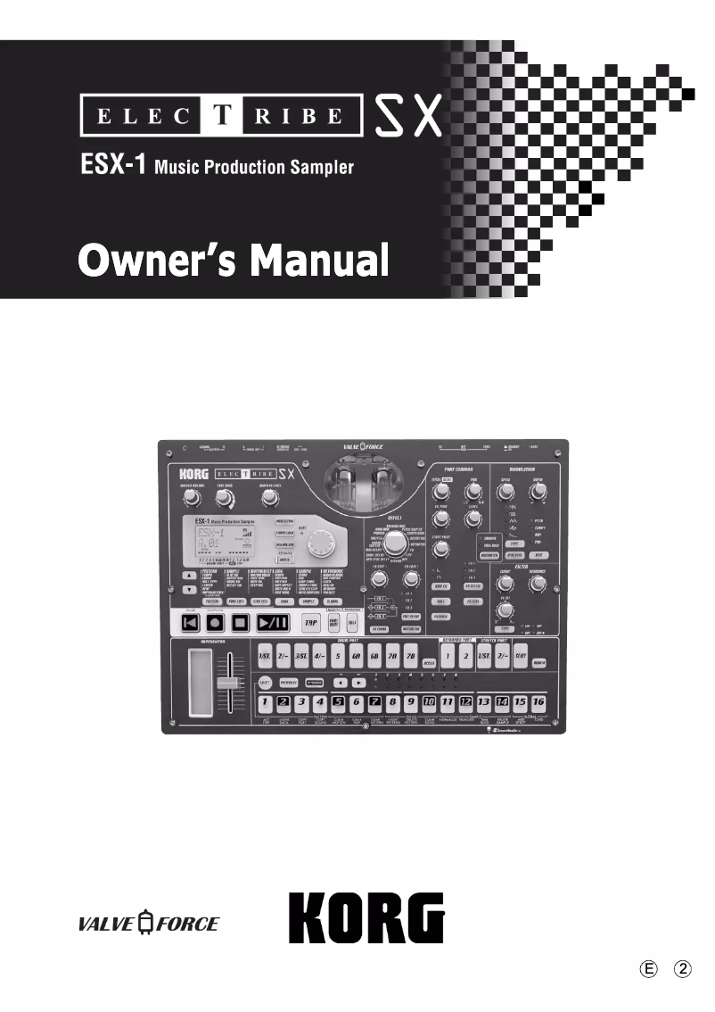 Image de la première page du manuel de l'appareil Electribe SX-SD