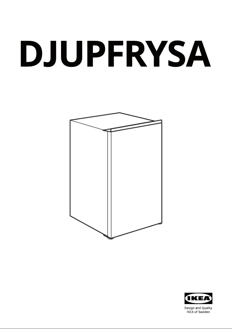 Image de la première page du manuel de l'appareil DJUPFRYSA