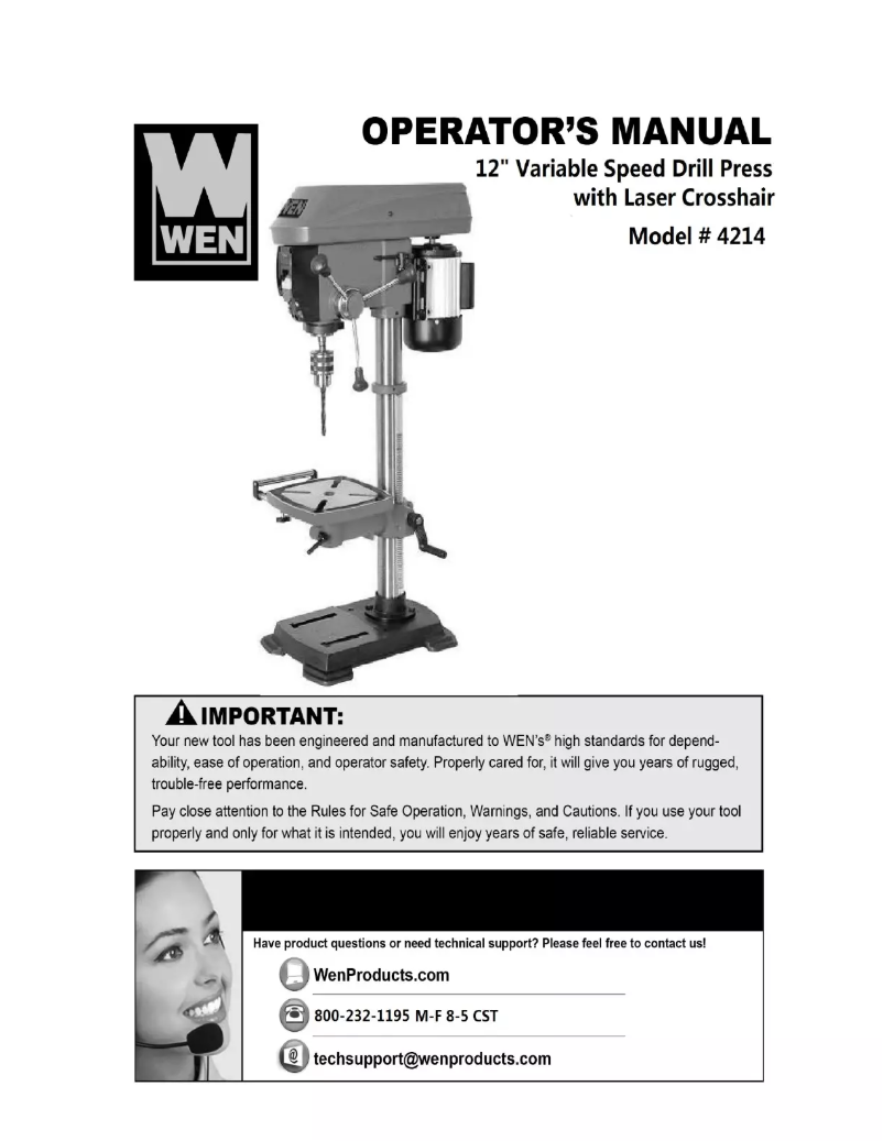 Page n°1 - Manuel utilisateur WEN 4214