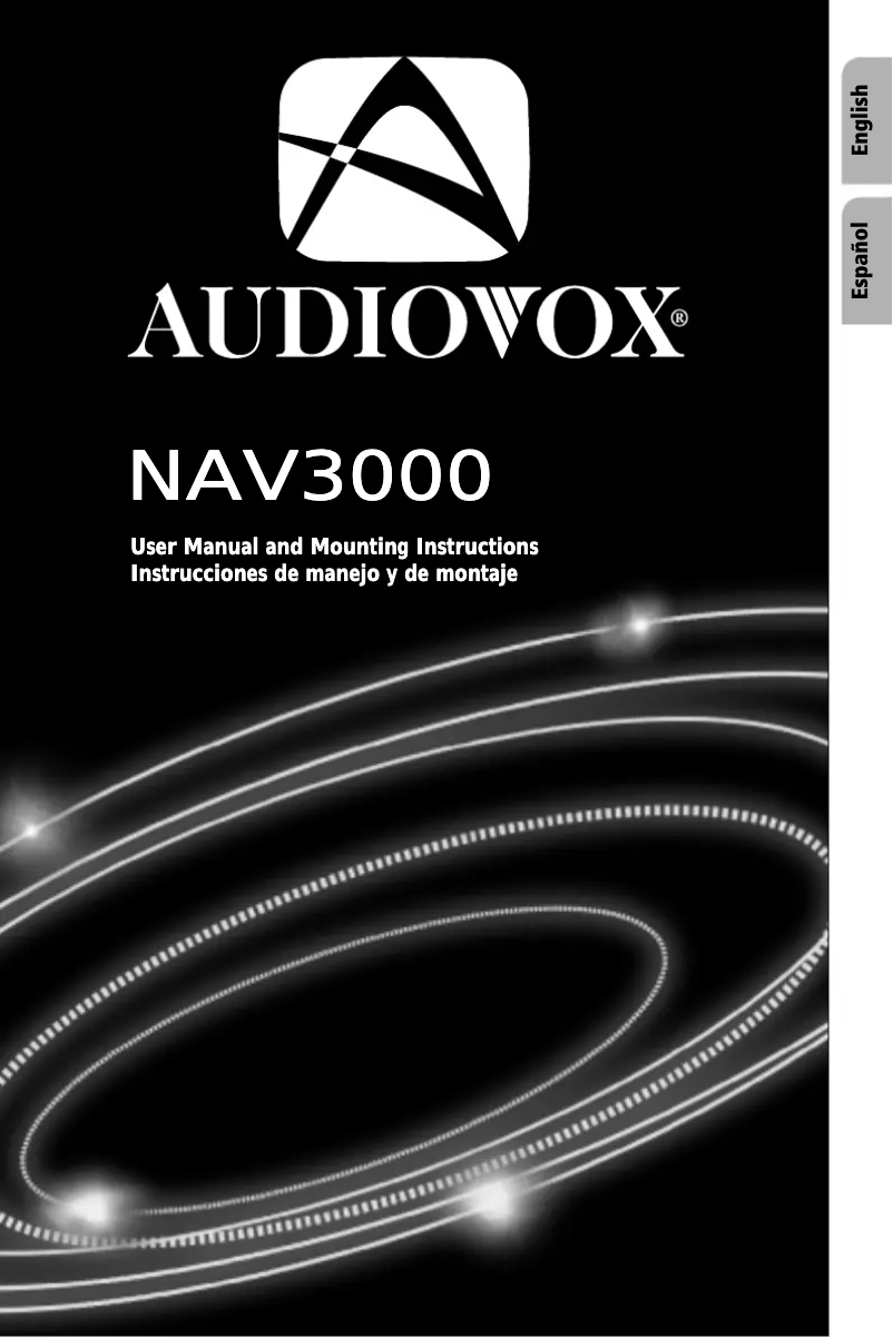 Page 1 de la notice Manuel utilisateur audiovox NAV3000