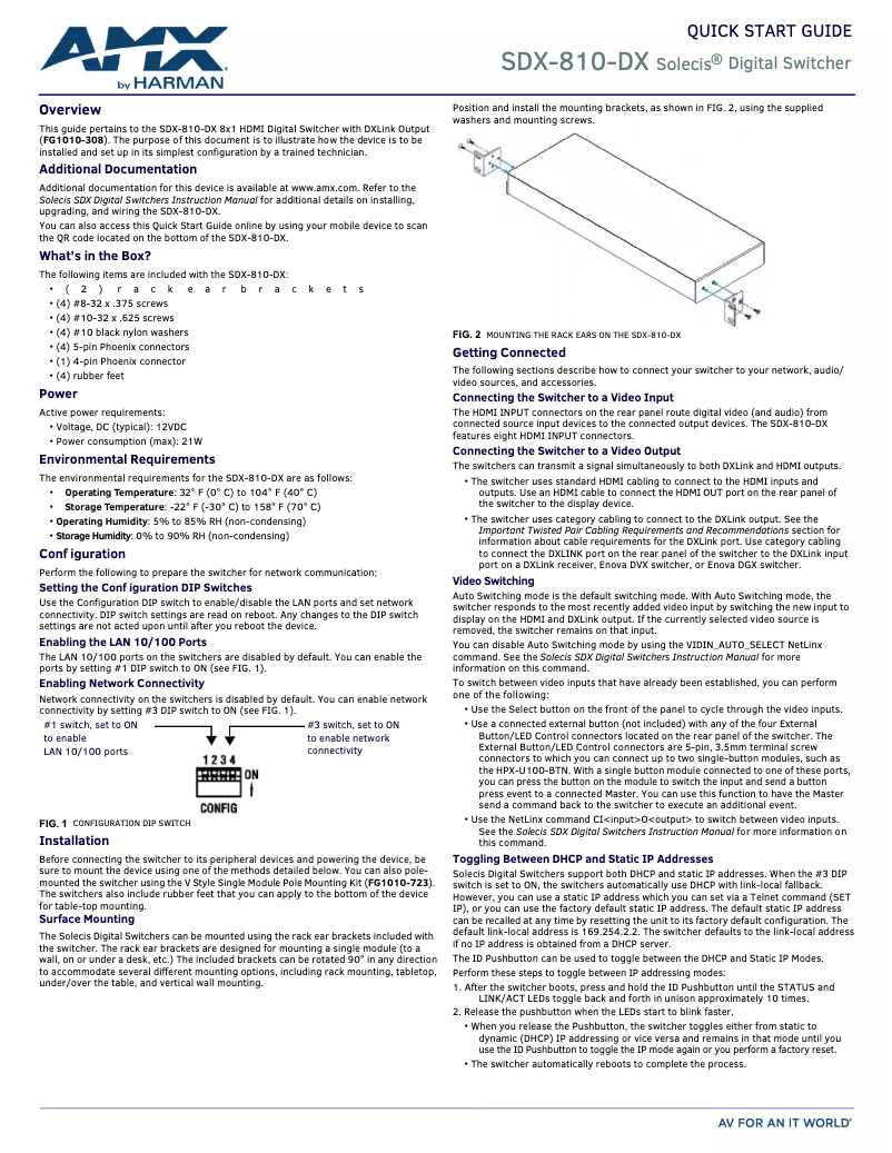Image de la première page du manuel de l'appareil SDX-810-DX