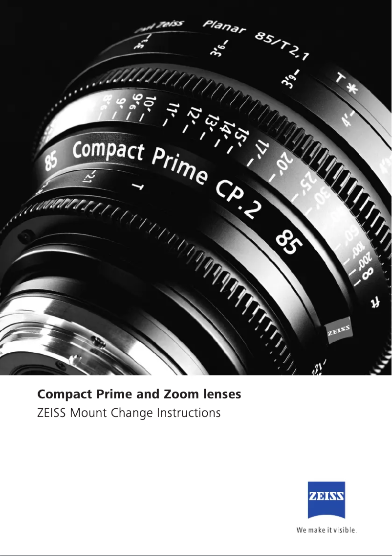 Page n°1 - Manuel utilisateur Zeiss Compact Prime CP.2
