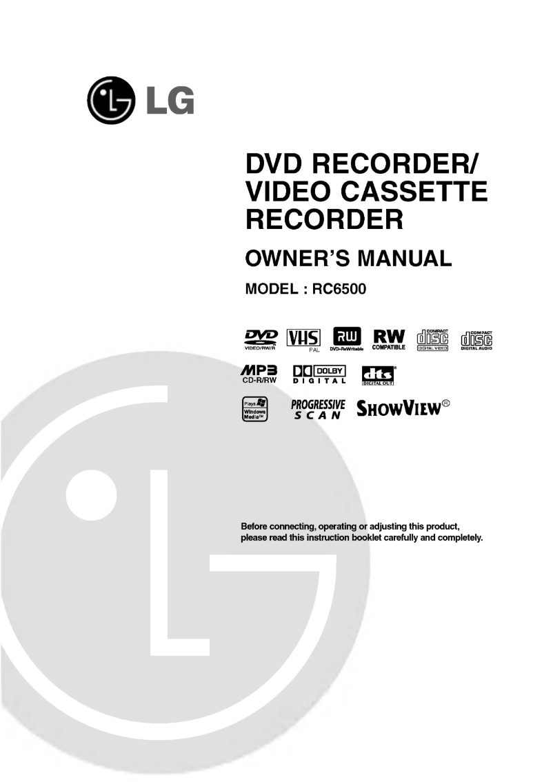 Página 1 del manual Manual de usuario LG RC7812JP1L