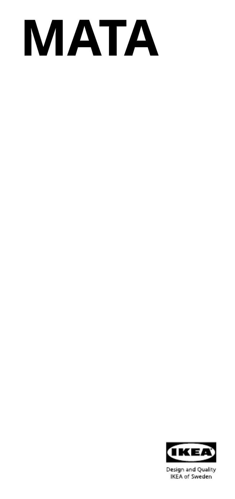 Page 1 de la notice Manuel utilisateur Ikea MATA 004.432.53