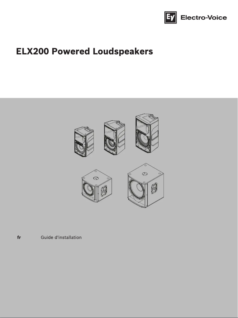 Image de la première page du manuel de l'appareil ELX200-10P