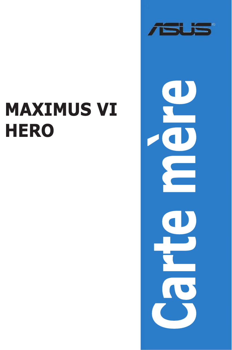 Image de la première page du manuel de l'appareil MAXIMUS VI HERO